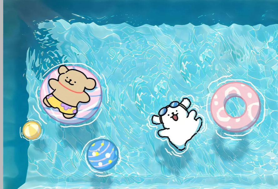 线条小狗躺着的形象